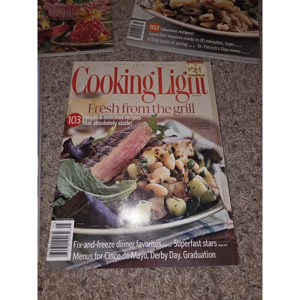 Lot of 5 Vintage COOKING LIGHT Magazines